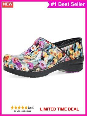 Dansko Professional Patent Clog Mule Platform Work Shoes
